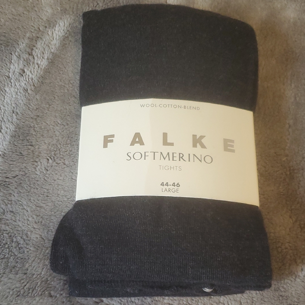 Falke Softmerino Wool-Blend Tights in Charcoal